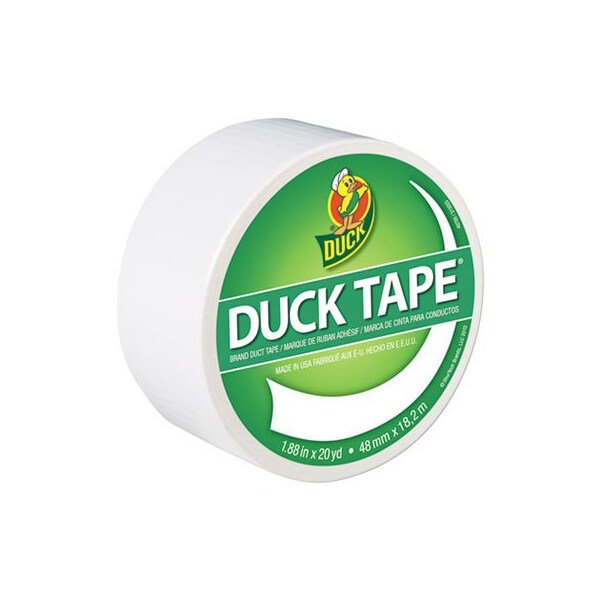Shurtech Brands Duck, COLORED DUCT TAPE, 3in CORE, 1.88in X 20 YDS, WHITE - 1265015