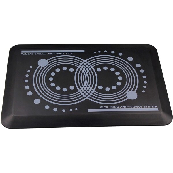 Floortex Antifatigue Mat, 32 in L x 20 in W, .70 in Thickness, Ebony - FLRFCA22032BK