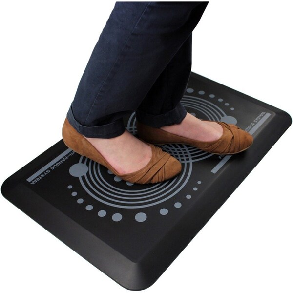 Floortex Antifatigue Mat, 32 in L x 20 in W, .70 in Thickness, Ebony - FLRFCA22032BK