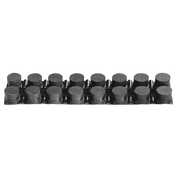 Wearwell Mat Connector, 1 in W x Grease Resistant Natural Rubber, Black - CONNECTOR.WSH.BK