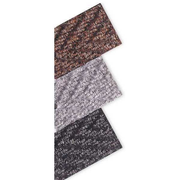 Notrax Entrance Mat, Polypropylene, 3/8 in Thick, Charcoal, 4 ft W x 10 ft L - 118S0410CH