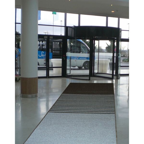 Notrax Entrance Runner, Polypropylene, 3/8 in Thick, Black, 4 ft W x 12 ft L - 137S0412BL