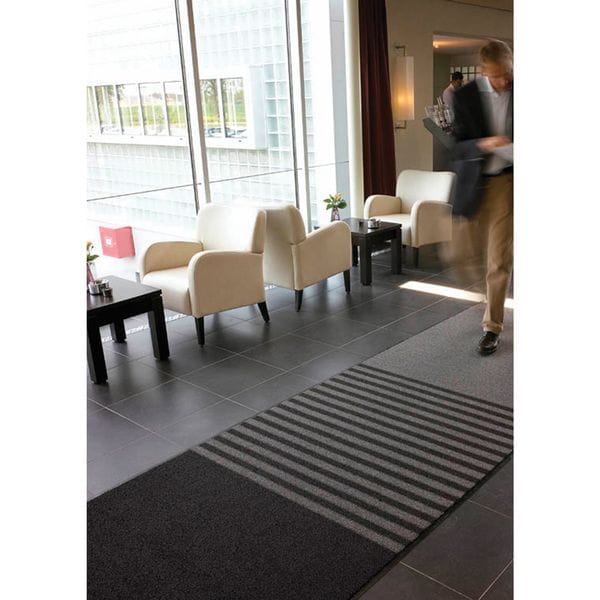 Notrax Entrance Runner, Polypropylene, 3/8 in Thick, Black, 4 ft W x 12 ft L - 137S0412BL