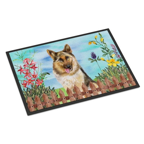 Carolines Treasures German Shepherd Spring Indoor or Outdoor Mat - 24 x 36 in. - CK1216JMAT