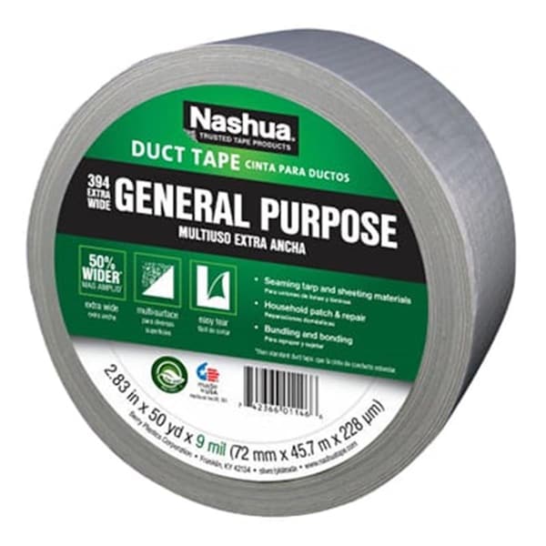 Berry Plastics 1086769 General Purpose Duct TapeSilver, 1.89 in. x 60 Yd - BE576284