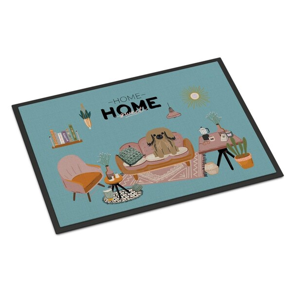 Carolines Treasures 24 x 36 in. Tan Pekingese Sweet Home Indoor or Outdoor Mat - CK7947JMAT
