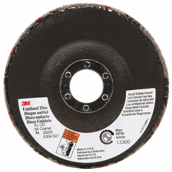 Scotch-Brite Non-Woven Depressed Center Disc, 4 1/2 in Dia, 4 1/2 in W, 7/8 in Arbor Hole - 7000028516