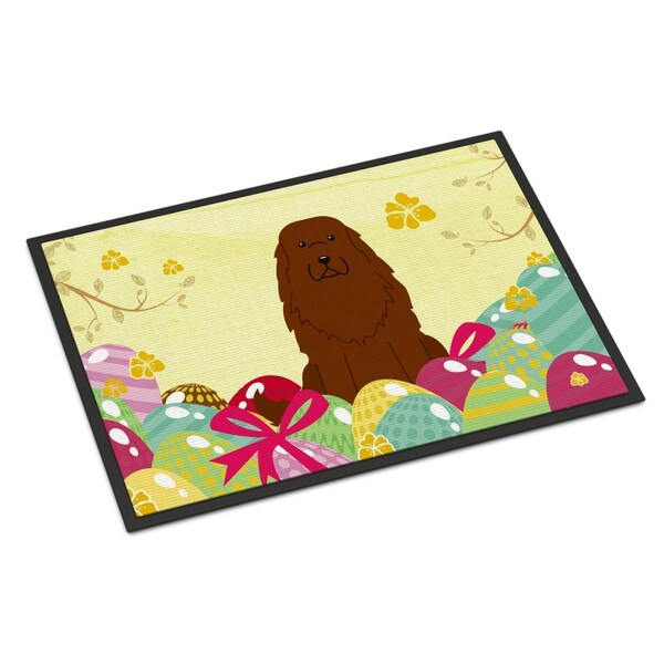 Carolines Treasures 24 x 36 in. Easter Eggs Caucasian Shepherd Dog Indoor or Outdoor Mat - BB6050JMAT