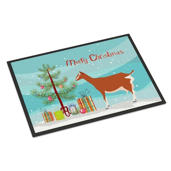 Carolines Treasures Toggenburger Goat Christmas Indoor or Outdoor Mat, 24 x 36 in. - BB9248JMAT