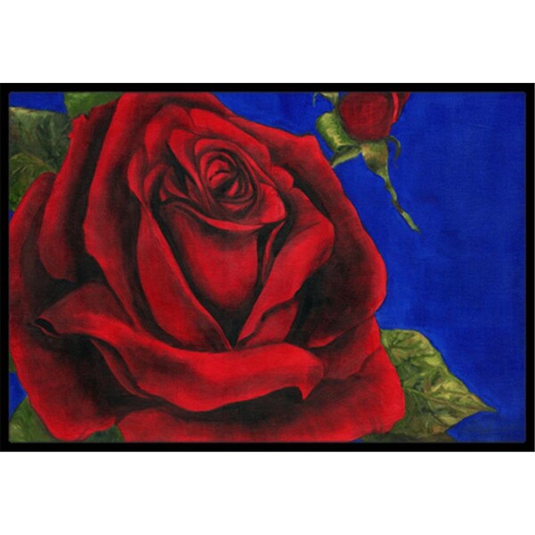 Carolines Treasures Rose by Malenda Trick Indoor or Outdoor Mat- 18 x 27 - TMTR0226MAT
