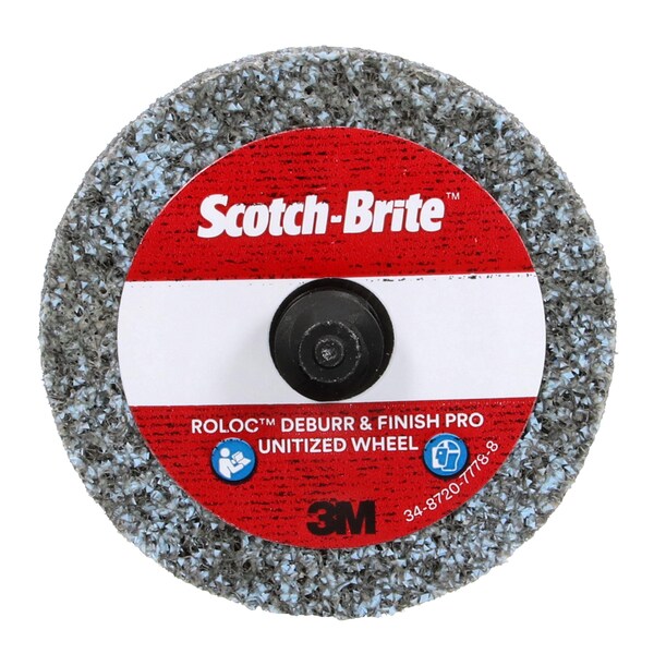 Scotch-Brite Unitized Wheel, TR, 2" x 1/4" x NH, 2S FIN - DP-UW 213