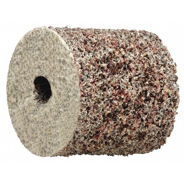 Scotch-Brite Unitized Wheel, 1 in Dia, 1/8 in W, 1/8 in Arbor Hole - 7000000724