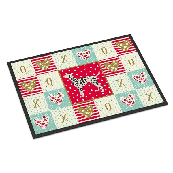 Carolines Treasures 24 x 36 in. Dalmatian Love Indoor or Outdoor Mat - CK5924JMAT