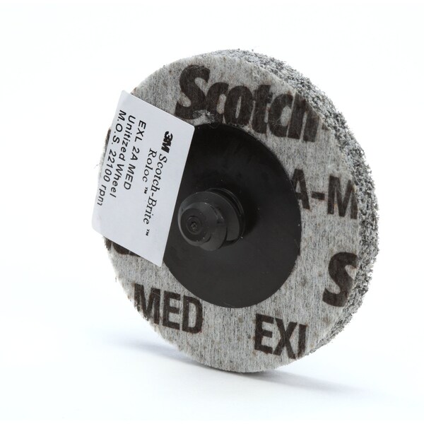 Scotch-Brite Unitized Wheel, 2 in Dia, 2 in W, 2 in Arbor Hole - 7010366049