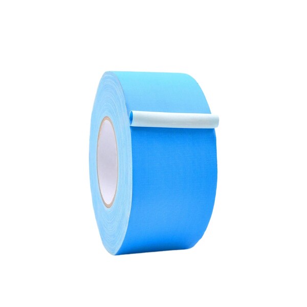 Wod Tape GTC12 Gaffer Tape Low Gloss Finish Film 3 in. X 60 ft. Light Blue, 16PK - WOD GTC12-03000-16-60-LBL