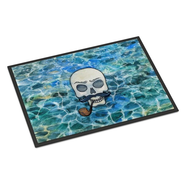 Carolines Treasures 24 x 36 in. Skeleton Skull Pirate Indoor or Outdoor Mat - BB5345JMAT