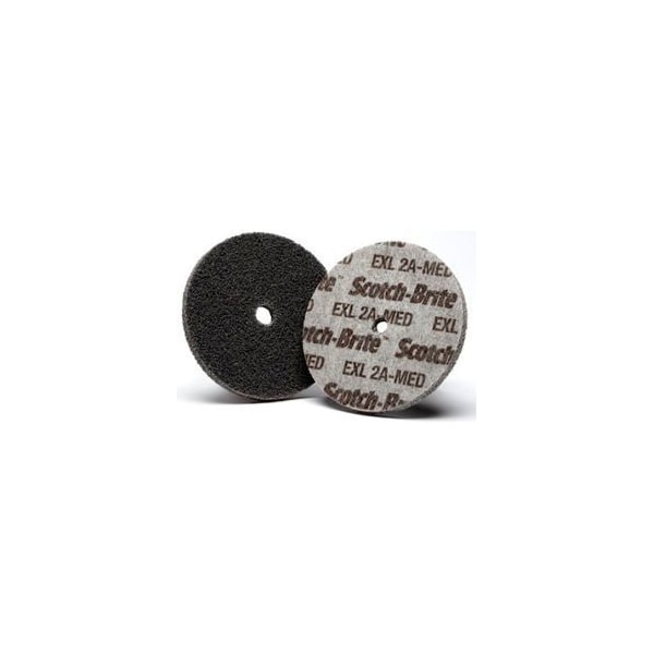 3M Scotch-Brite EXL Unitized Wheel 3 x 1/4 x 1/4 Aluminum Oxide 2A MED - 7000028457