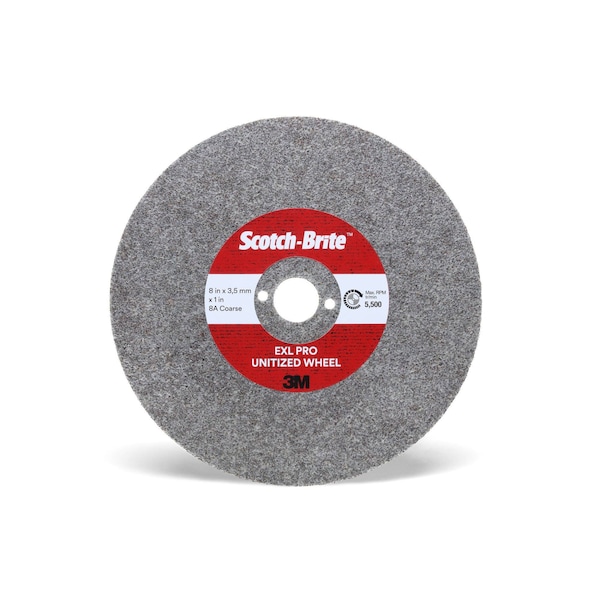 Scotch-Brite EXL PRO Unitized Wheel, 8A Coarse, 4 in x 3.5 mm x 5/8 in, 20 ea/Case, 10PK - EX-UW