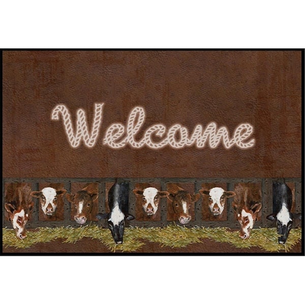 Micasa Welcome Mat with Cows Indoor or Outdoor Mat - MI55353
