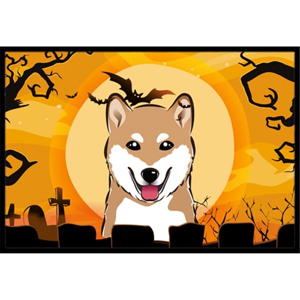 Jensendistributionservices Halloween Shiba Inu Indoor & Outdoor Mat, 24 x 36 in. - MI2556829