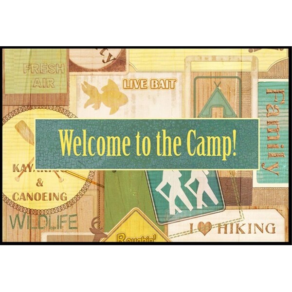 Carolines Treasures Welcome to the Camp Indoor or Outdoor Mat - CA75248