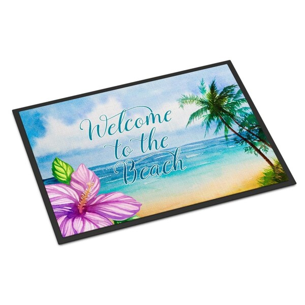 Carolines Treasures Beach Scene Welcome Indoor or Outdoor Mat - 18 x 27 in. - CA69468