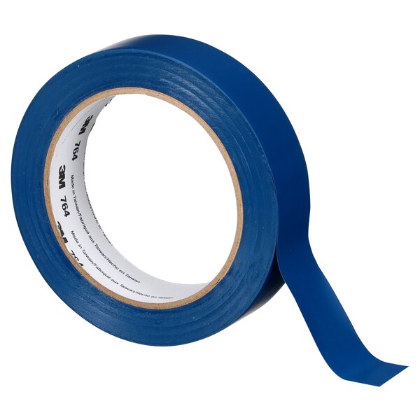 3M Vinyl Tape, 5.0 Mil, 1"x36 yds, Blue, PK36 - T965764L