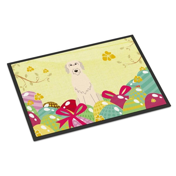 Carolines Treasures 18 x 27 in. Easter Eggs Irish Wolfhound Indoor or Outdoor Mat - BB6065MAT