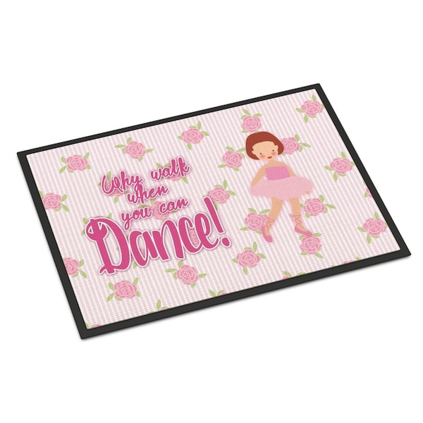Carolines Treasures 24 x 36 in. Ballet Red Short Hair Indoor or Outdoor Mat - BB5383JMAT