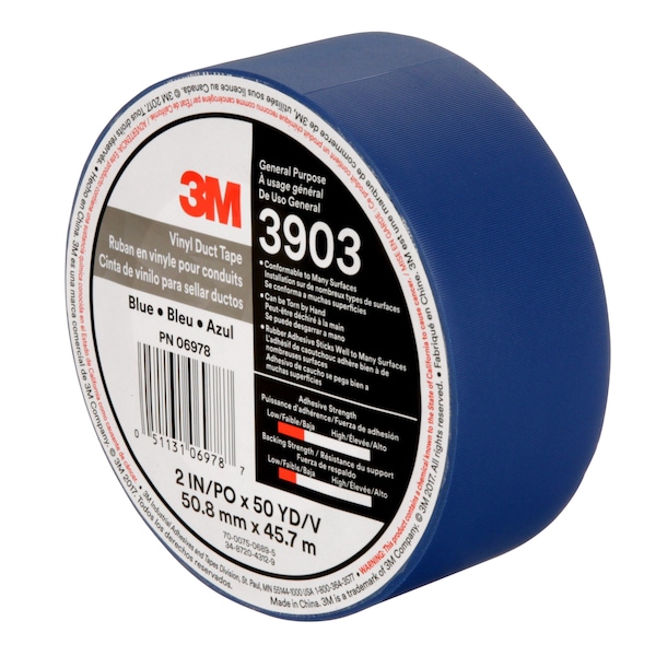 3M Duct Tape, 6.3 Mil, 2"x50 yds., Blue, PK24 - T9873903J