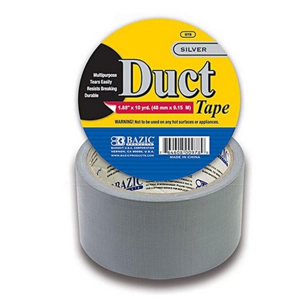 Bazic Products Bazic 1.88 in. x 10 Yards Silver Duct Tape, 36PK - 978