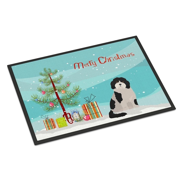 Carolines Treasures 18 x 27 in. Cavachon No.3 Christmas Tree Indoor or Outdoor Mat - CK3888MAT