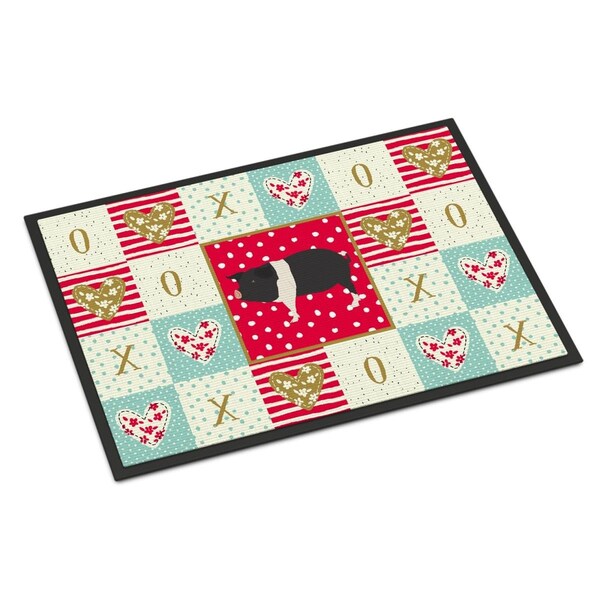 Carolines Treasures 24 x 36 in. Hampshire Pig Love Indoor or Outdoor Mat - CK5366JMAT