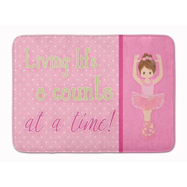 Carolines Treasures Ballet in 8 Counts Brunette Machine Washable Memory Foam Mat - BB5396RUG