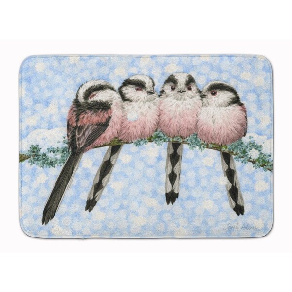 Carolines Treasures Roosting Long Tailed Tits Machine Washable Memory Foam Mat - ASA2169RUG