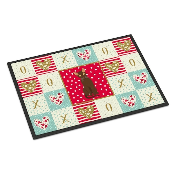 Carolines Treasures 18 x 27 in. Suphalak Cat Love Indoor or Outdoor Mat - CK5797MAT