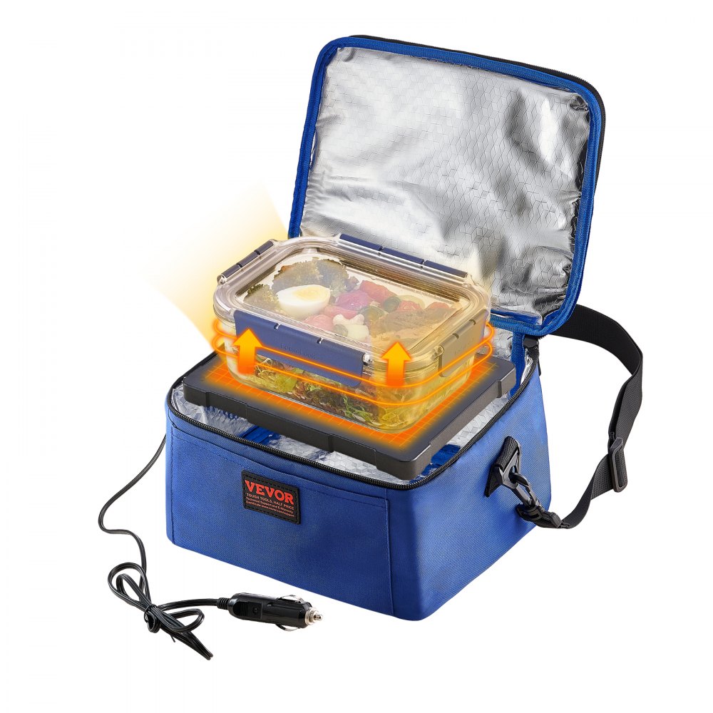 VEVOR Portable Oven, 12V Car Food Warmer, 2QT 55W Portable Mini Personal Microwave, Electric Heated Lunch Box for Camping, Travel, Compatible with Glass, Ceramic, Foil Containers (Blue) - DRFHDLS15QUA2OJ4AV9