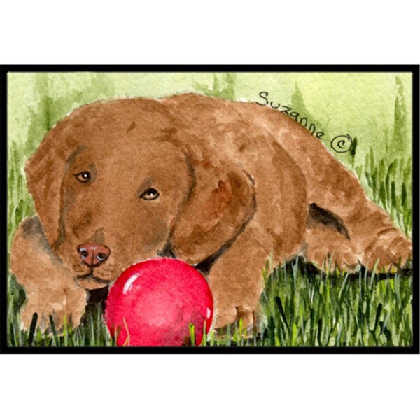 Carolines Treasures 18 x 27 in. Curly Coated Retriever Indoor Outdoor Doormat - SS8684MAT