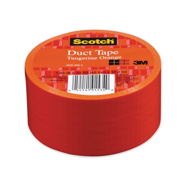 Scotch Duct Tape, 1.88in x 20 yds, Tangerine Orange - 920-ORG-C