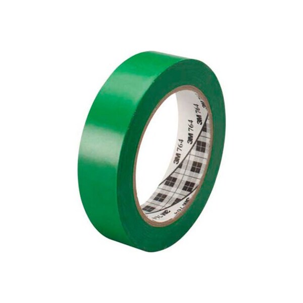 Box Packaging 3M 764 Vinyl Tape 1" x 36 Yds 5 Mil Green - 6/PACK - T965764G6PK