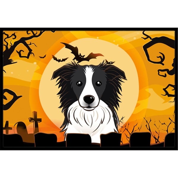 Jensendistributionservices Halloween Border Collie Indoor & Outdoor Mat, 24 x 36 in. - MI2556789