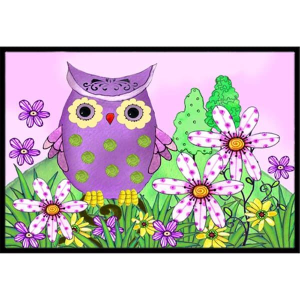 Jensendistributionservices Who Is Your Friend Owl Indoor & Outdoor Mat, 18 x 27 in. - MI2556385