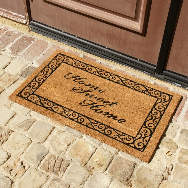 Rubber-Cal "Home Sweet Home" Welcome Coir Welcome Mat, 18 x 30-Inch - 10-106-045