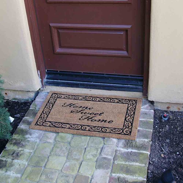 Rubber-Cal "Home Sweet Home" Welcome Coir Welcome Mat, 18 x 30-Inch - 10-106-045