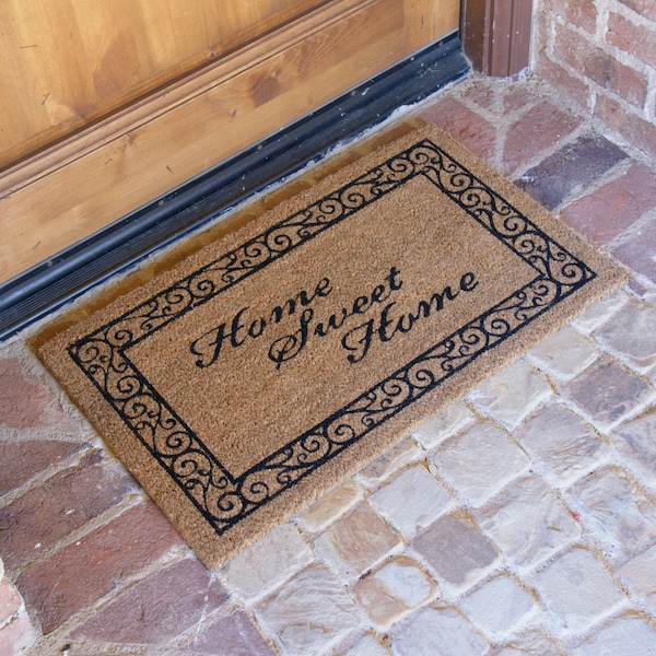 Rubber-Cal "Home Sweet Home" Welcome Coir Welcome Mat, 18 x 30-Inch - 10-106-045
