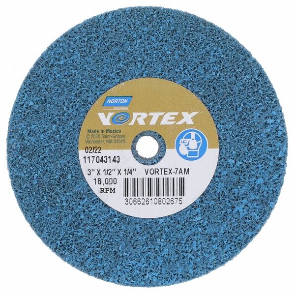 Norton Abrasives Bond Non Woven Wheel, 3" dia, 18,100 RPM - 66261080267