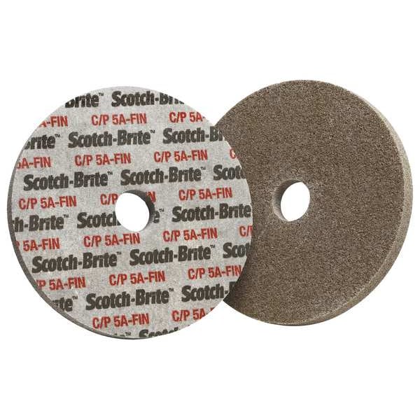 Scotch-Brite Unitized Wheel, 3 in Dia, 3/4 in W, 3/8 in Arbor Hole - 7010366076