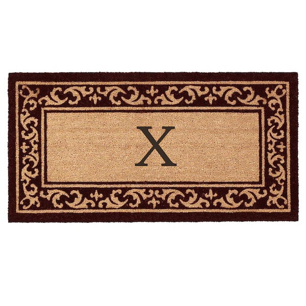 Calloway Mills Monogram Door Mat, Black, Natural, 24 in W x 48 in L - 120062448X