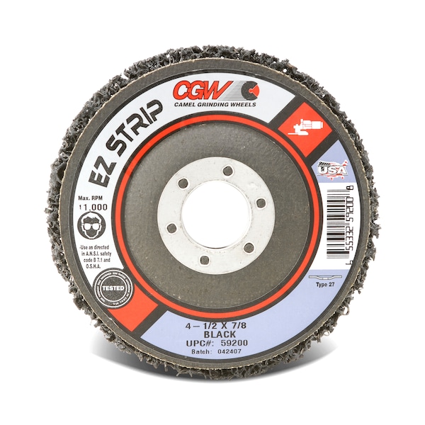 Cgw Abrasives Strip Whl, 4.5x7/8, SC Extra CRS, Black - 59200