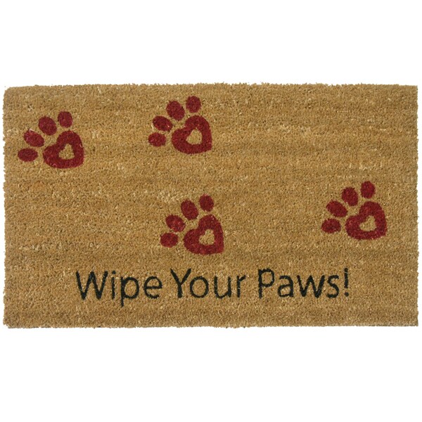 Rubber-Cal Wipe Your Paws! Animal Doormats, 18 x 30-Inch - 10-106-037